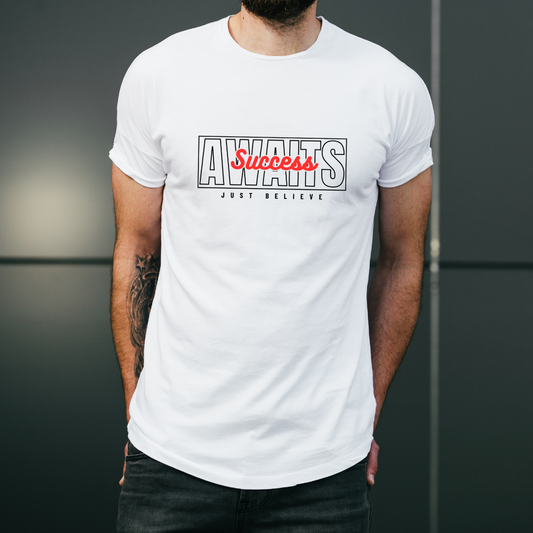 Success Awaits – Just Believe Inspiration Tee